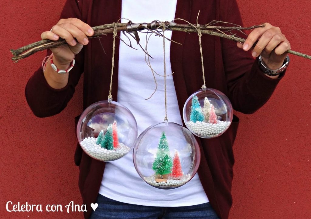 Bolas Transparentes De Navidad Celebra Con Ana